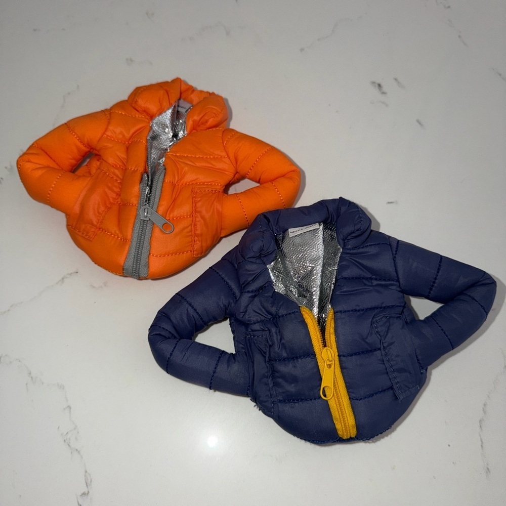 Orange and Blue Can Puffer Jackets (2) - Picture 2 of 6